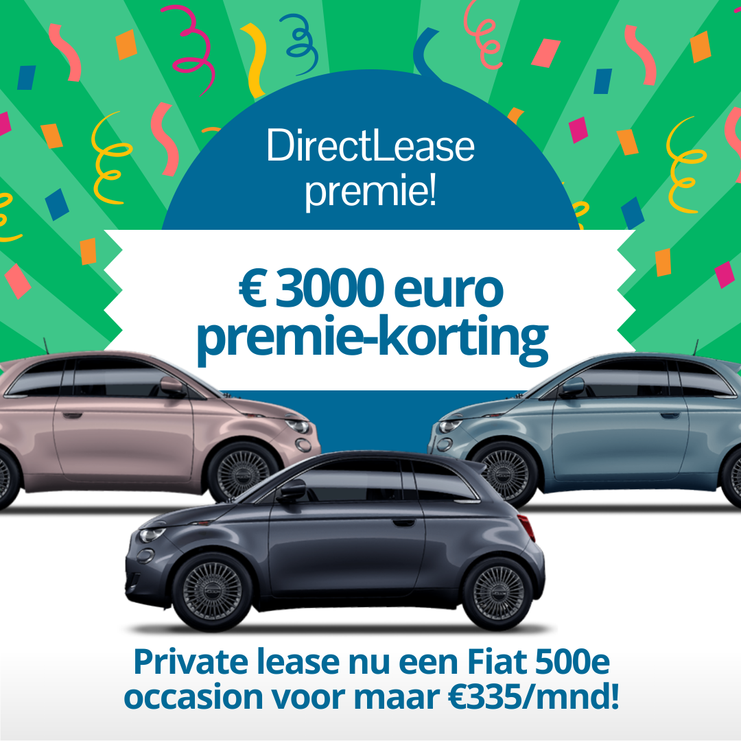 Profiteer van €3000 premie op een Fiat 500e occasion